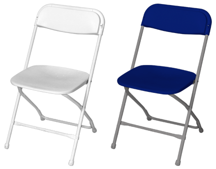 White and blue chairs